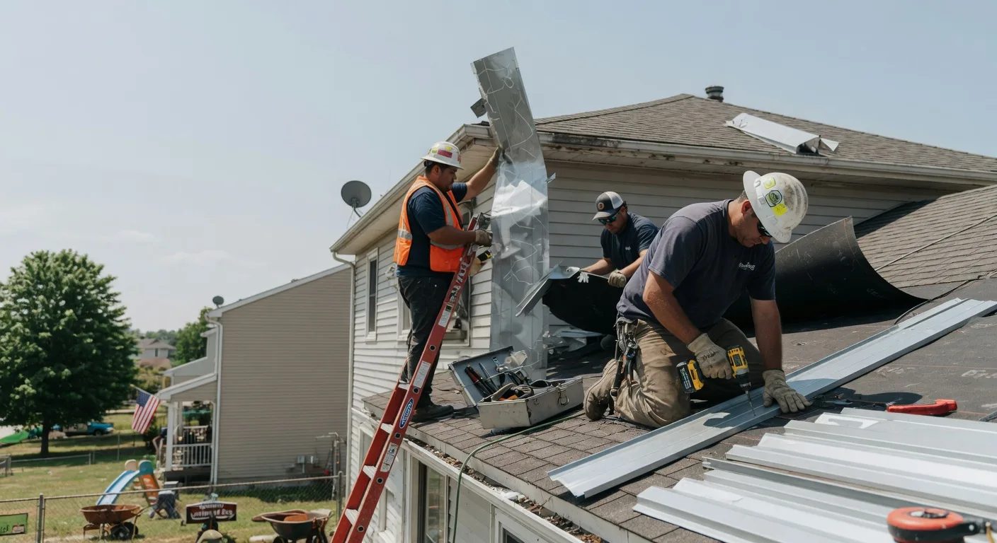 Storm Damage Metal Roof Repair in Greentown, PA
